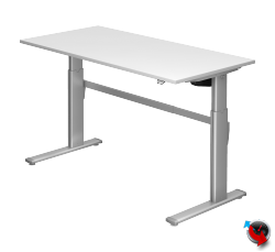 Schreibtisch-System: London: elektrisch verstellbar 70-120 cm , Platte weiss-Mass: 160 x 80 cm - sofort lieferbar ! Preishammer !!!